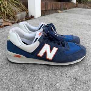 New Balance 574 'Navy Orange Yellow' Men’s Sneakers Size 12M
